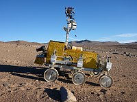 Mars rover being tested near the Paranal Observatory