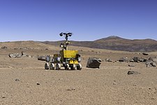 Mars rover being tested near the Paranal Observatory