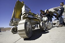 Mars rover being tested near the Paranal Observatory