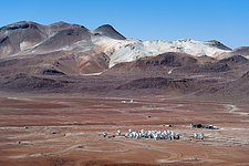 ALMA’s dishes huddle together in the desolate landscape of Chile’s Atacama Desert