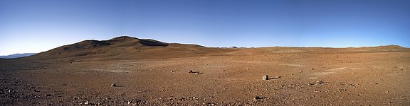 Panorama of the road to Armazones