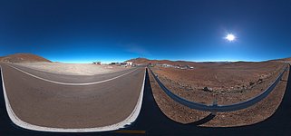 Panorama at the entrance of Paranal