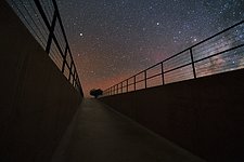 Dark ramp and bright sky