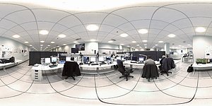 Control room at night