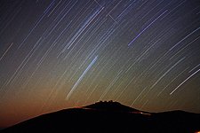 Star trails over VLT