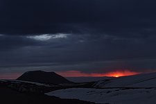 Snowy Atacama at sunrise