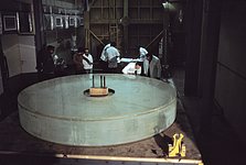 The primary mirror of the ESO 3.6-metre telescope
