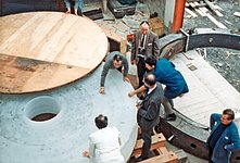 Building ESO 3.6-metre telescope