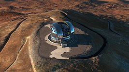 Bird's-eye view of the E-ELT