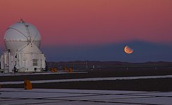 Partial lunar eclipse from the VLT platform