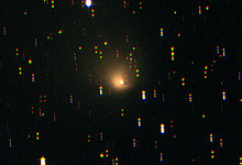 Comet Hale-Bopp, at a distance of nearly 2,000 million kilometres from the Sun.