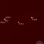 Pluto, Charon, and triple star "P126 A, B, C"