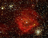 DEM L 159 Nebula and KMHK 840 and 831 Starclusters in the LMC
