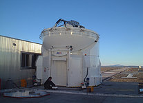 The AT1 positioned next to the VLTI Laboratory