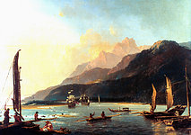 Observing the Venus Transit at Tahiti in 1769 (oil painting)