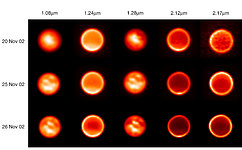 Images of Titan on November 20, 25 and 26, 2002 Through Five Filters (VLT YEPUN + NACO)