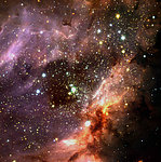 Stellar cluster and star-forming region M 17