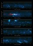 View of the Galactic Plane from the ATLASGAL survey (in five sections)