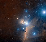 The region of Orion’s Belt and the Flame Nebula