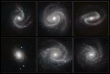 A gallery of spiral galaxies pictured in infrared light by HAWK-I (unannotated version)