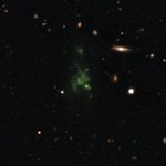 Giant space blob glows from within