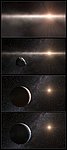 Artist's impression of the development of the Solar System