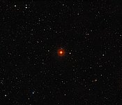 Wide-field view of the sky around the red giant star R Sculptoris