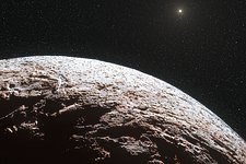 Artist’s impression of the surface of the dwarf planet Makemake