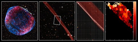 VLT/VIMOS observations of the shock front in the remnant of the supernova SN 1006