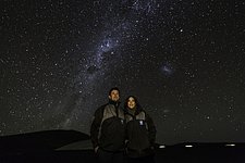 The Crown Prince Couple of Denmark admire the night skies of ESO's Paranal Observatory