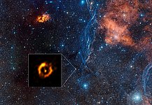 The dusty ring around the aging double star IRAS 08544-4431