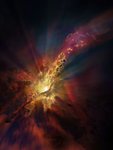 Artist’s impression of cold intergalactic rain