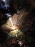 Artist’s impression of cold intergalactic rain