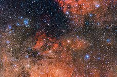 The star cluster Messier 18 and its surroundings