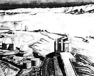 Architect's view of the new NTT building on La Silla