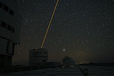 Night Sky at Paranal showing Laser Guide Star