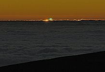 A blue-green flash at Paranal Observatory