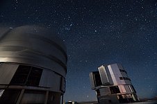 VLT Unit and Auxiliary Telescope at Paranal