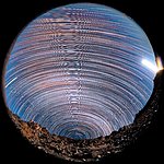 Southern star trails above La Silla