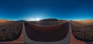 Panorama of the entrance to La Residencia