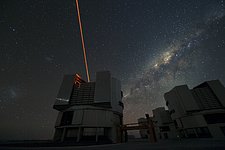 Laser guided stars and the Milky Way