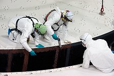 Glueing ALMA antenna reflector sections