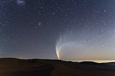 Comet McNaught over the Pacific Ocean