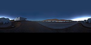 Mirror Maintenance Building at dawn