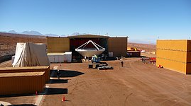 Assembly of First European ALMA Antenna