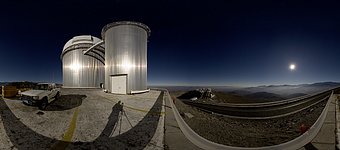 Moonlit panorama at La Silla