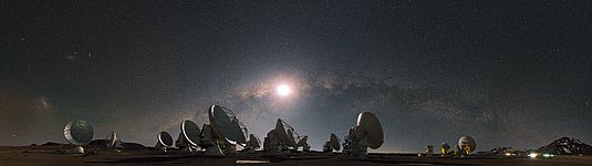 The Moon and the Arc of the Milky Way