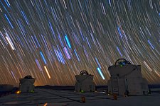 Star Trails over the VLT in Paranal