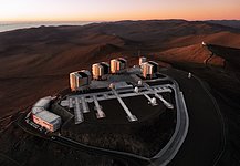 Aerial Sunset Over Paranal