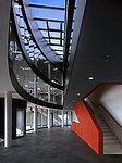 A red staircase